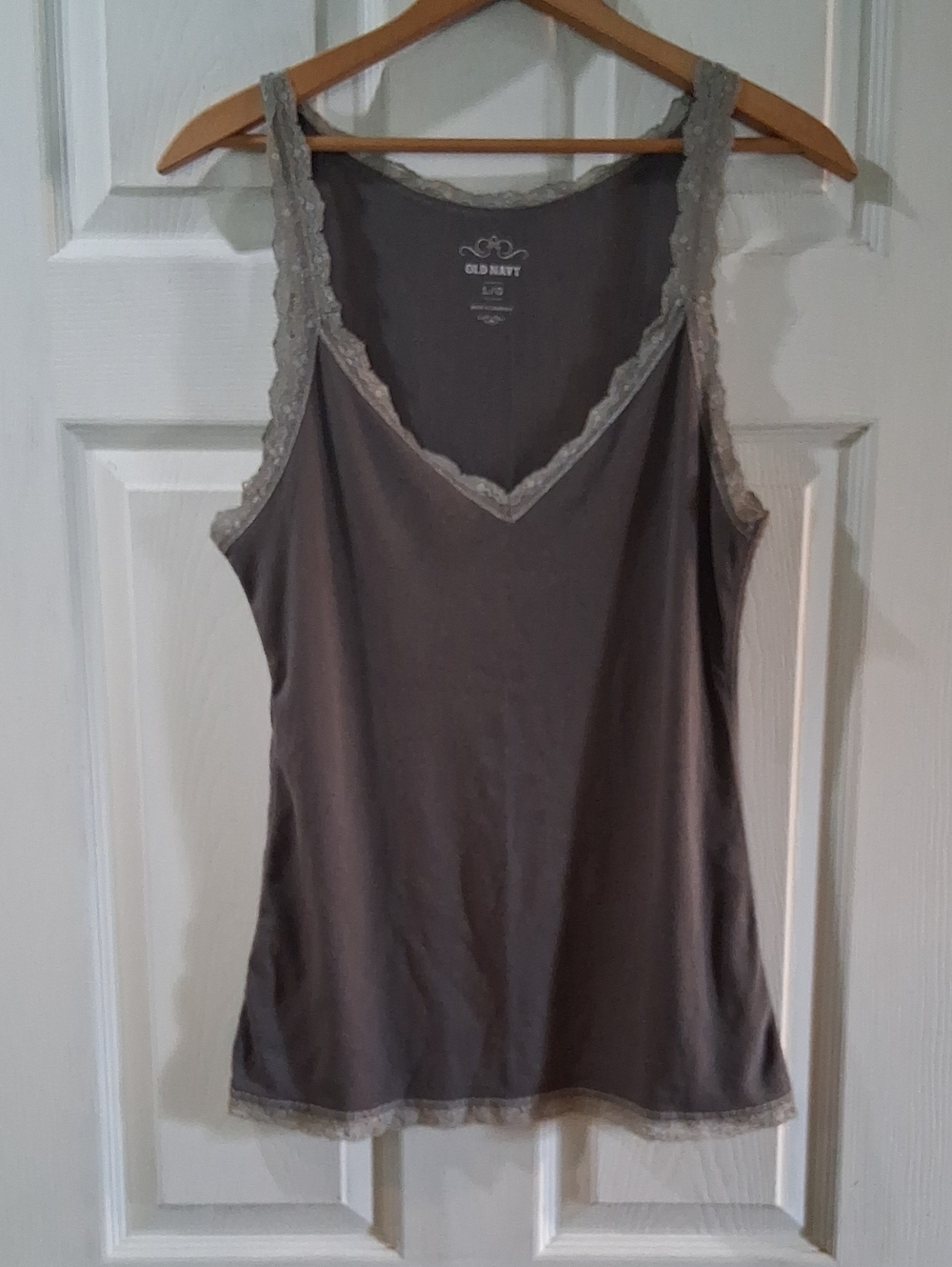 Old Navy Women's Lace-Trim Tank Top - Gray
